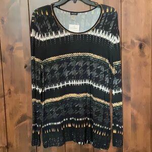 NWT Gerry Weber Black and Gold Top